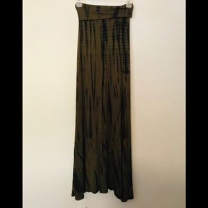 Jesse J, long Boho tye dye skirt, S